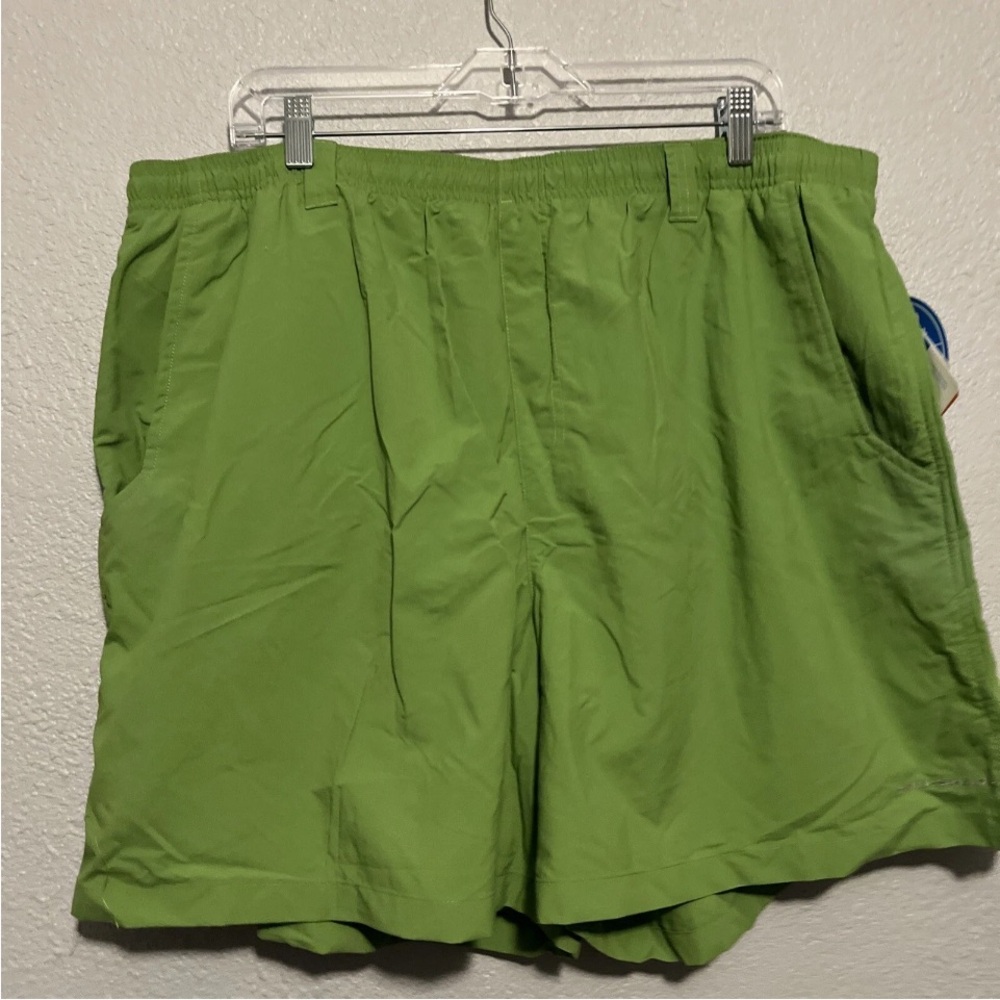 Columbia PFG Mens Sz XXL Neon Green Omni-Shade Swim Trunks 6” Inseam